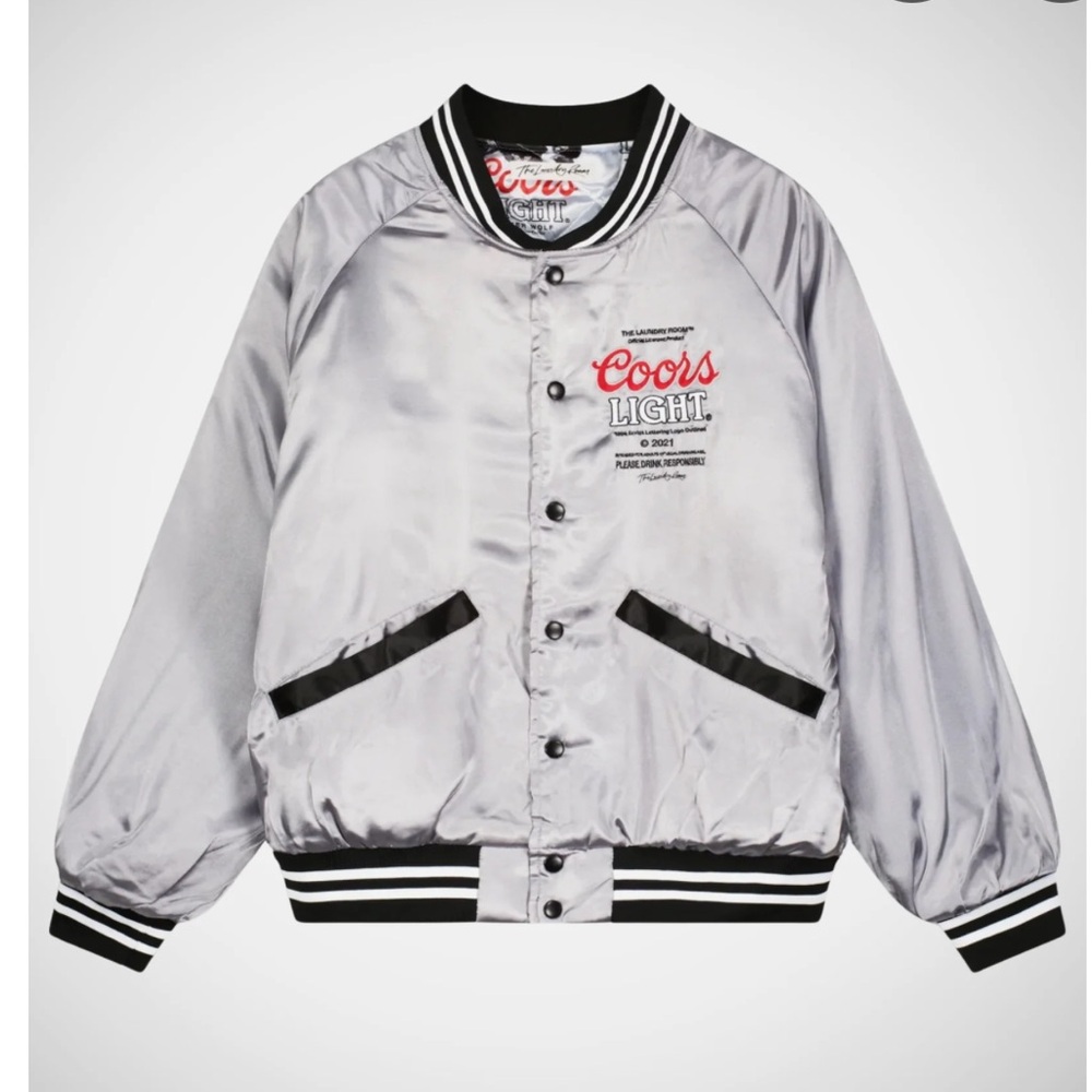Coors Light Silver Bomber Jacket
